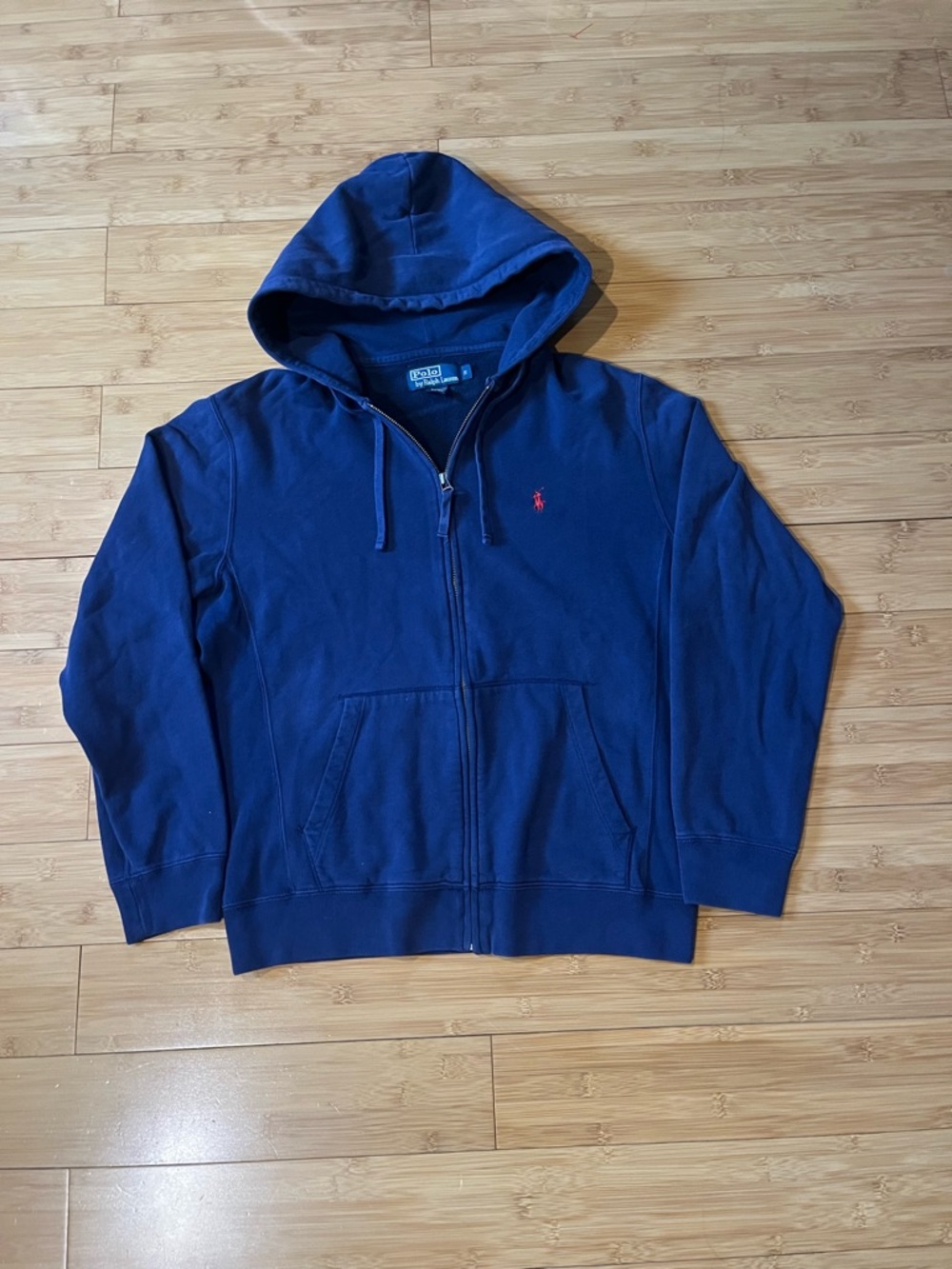 Ralph Lauren Navy Blue Zip-Up Hoodie Sweater
